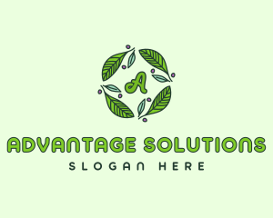 Ornamental Green Wreath logo design