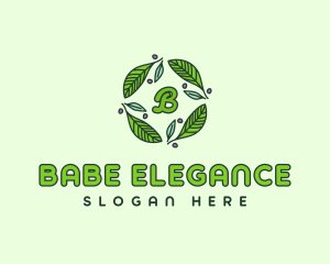 Ornamental Green Wreath logo design