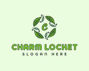 Ornamental Green Wreath logo design