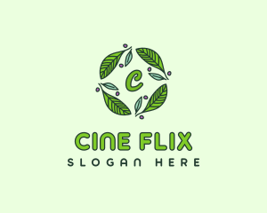 Ornamental Green Wreath logo design