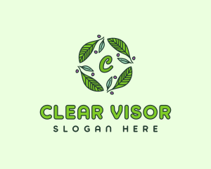 Ornamental Green Wreath logo design