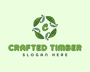 Ornamental Green Wreath logo design