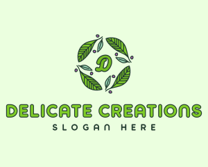 Ornamental Green Wreath logo design