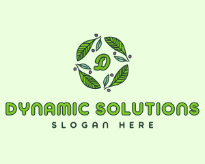 Ornamental Green Wreath logo design