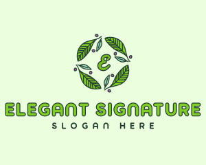 Ornamental Green Wreath logo design