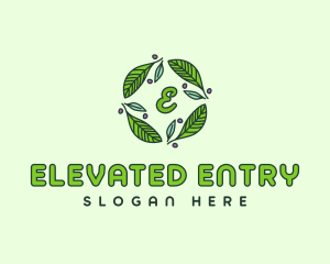 Ornamental Green Wreath logo design