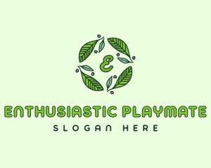 Ornamental Green Wreath logo design