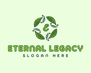 Ornamental Green Wreath logo design