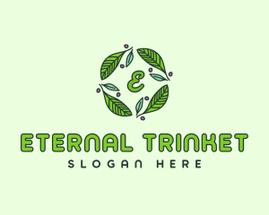 Ornamental Green Wreath logo design