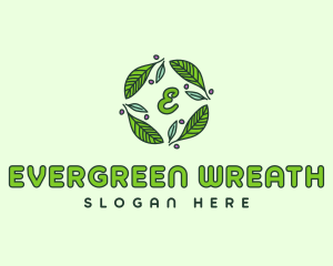 Ornamental Green Wreath logo design