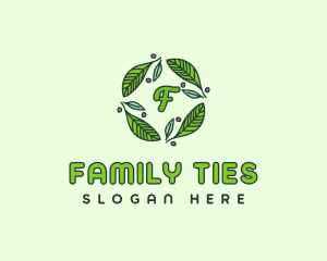 Ornamental Green Wreath logo design