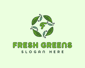 Ornamental Green Wreath logo design