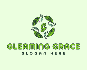 Ornamental Green Wreath logo design