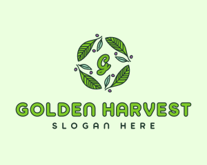 Ornamental Green Wreath logo design