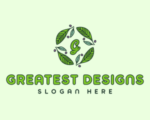 Ornamental Green Wreath logo design