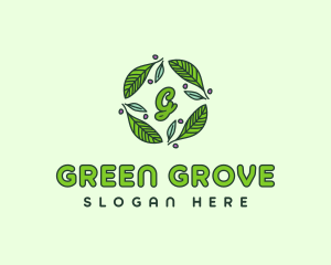 Ornamental Green Wreath logo design