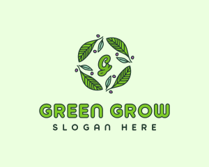 Ornamental Green Wreath logo design