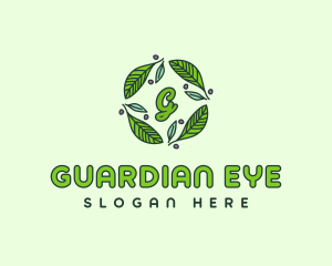 Ornamental Green Wreath logo design