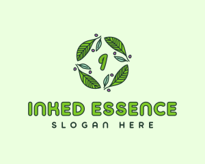 Ornamental Green Wreath logo design