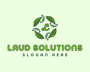 Ornamental Green Wreath logo design