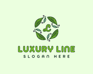 Ornamental Green Wreath logo design