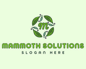 Ornamental Green Wreath logo design