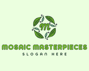 Ornamental Green Wreath logo design