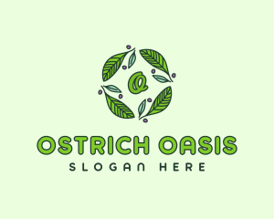 Ornamental Green Wreath logo design