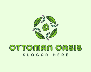 Ornamental Green Wreath logo design