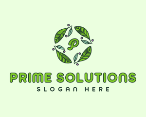 Ornamental Green Wreath logo design