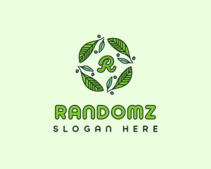 Ornamental Green Wreath logo design