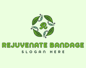 Ornamental Green Wreath logo design