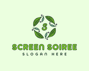 Ornamental Green Wreath logo design