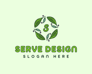 Ornamental Green Wreath logo design