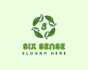 Ornamental Green Wreath logo design