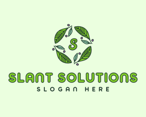 Ornamental Green Wreath logo design