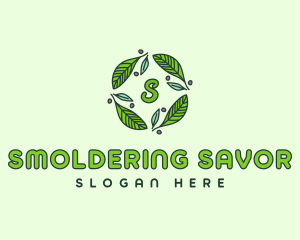 Ornamental Green Wreath logo design