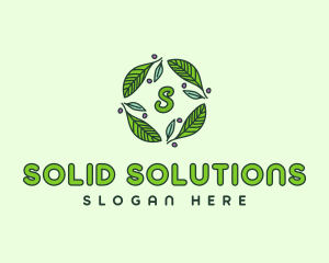 Ornamental Green Wreath logo design