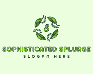 Ornamental Green Wreath logo design