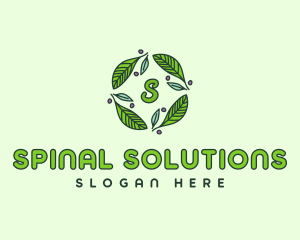 Ornamental Green Wreath logo design