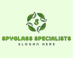 Ornamental Green Wreath logo design