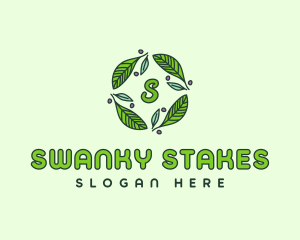 Ornamental Green Wreath logo design