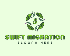 Ornamental Green Wreath logo design