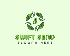 Ornamental Green Wreath logo design