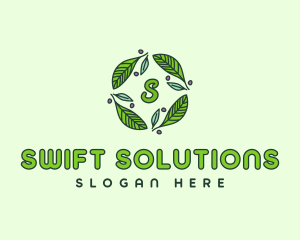 Ornamental Green Wreath logo design