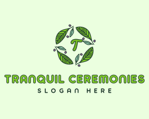 Ornamental Green Wreath logo design