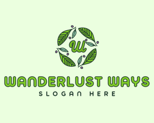 Ornamental Green Wreath logo design