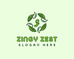 Ornamental Green Wreath logo design