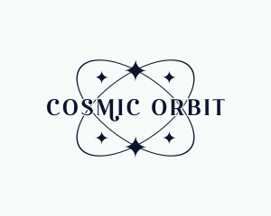 Minimalist Star Orbit logo design