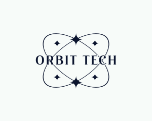 Minimalist Star Orbit logo design